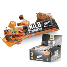 All Blacks Plant−Based HiLo® Protein Bar − Chocolate and Salted Caramel Flavour